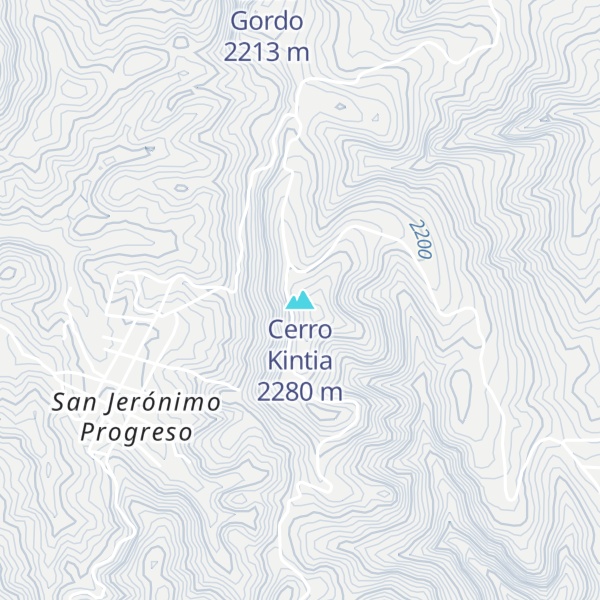 Map of Cerro Kintia