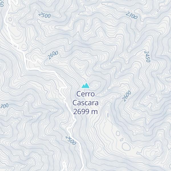 Map of Cerro Cascara