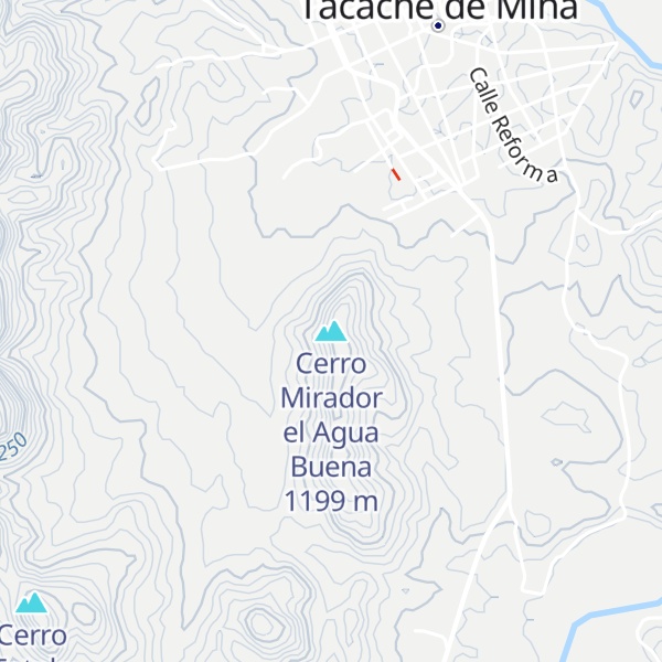 Map of Cerro Mirador el Agua Buena