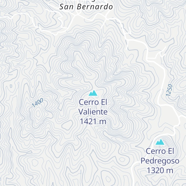 Map of Cerro El Valiente