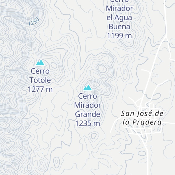 Map of Cerro Mirador Grande
