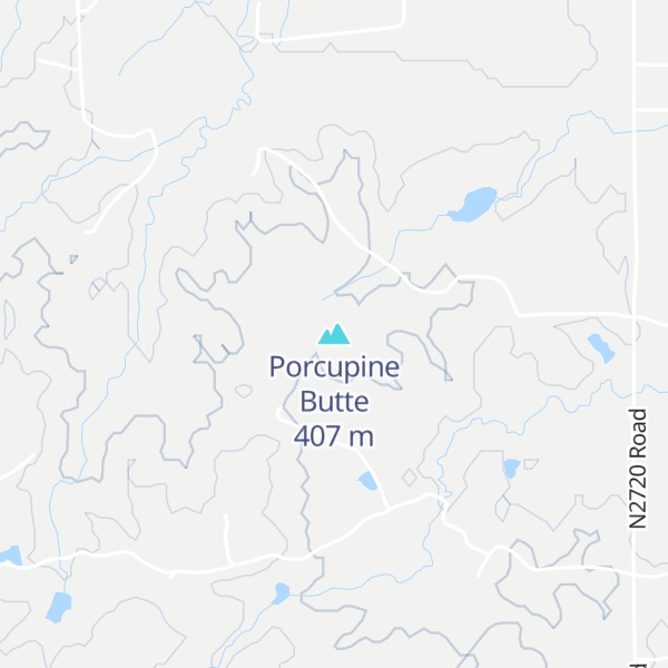 Map of Porcupine Butte