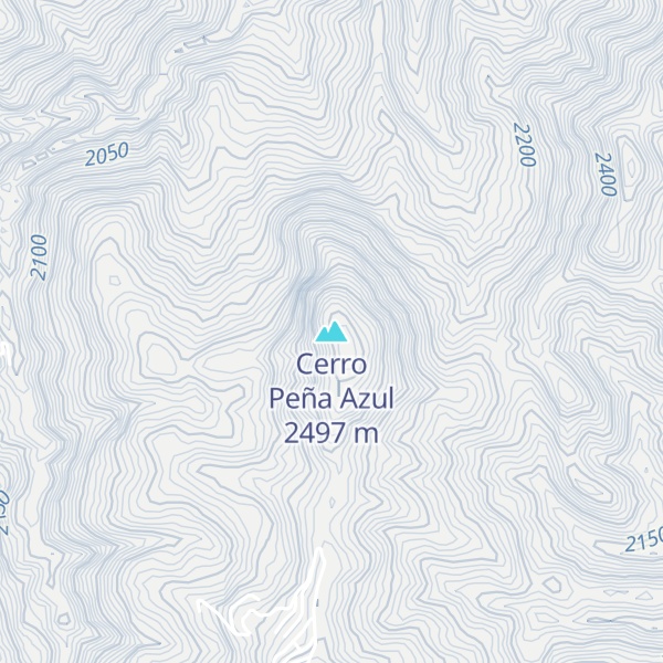 Map of Cerro Peña Azul