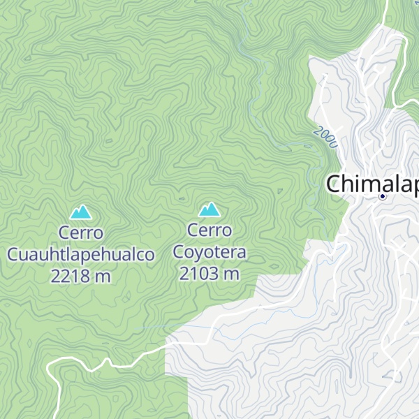 Map of Cerro Coyotera