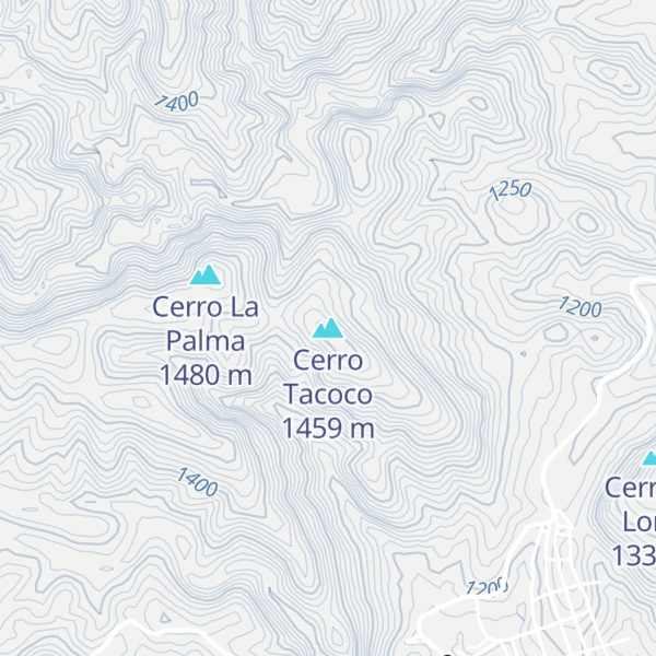 Map of Cerro Tacoco
