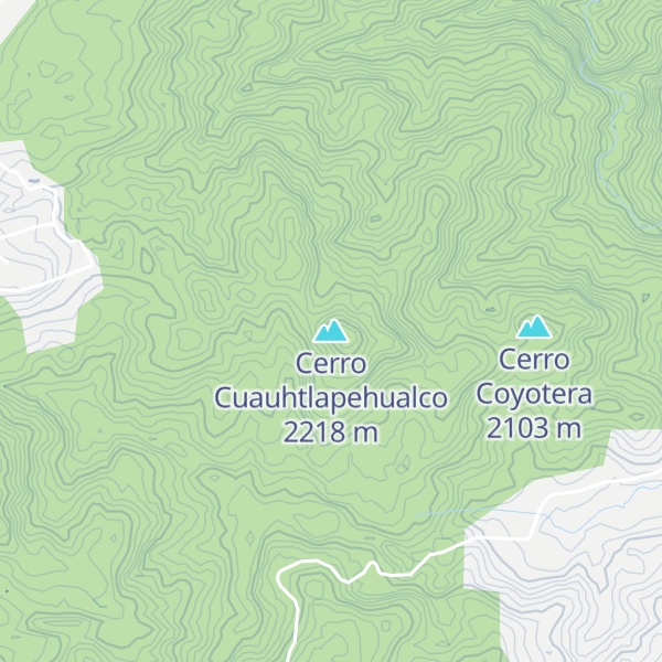 Map of Cerro Cuauhtlapehualco