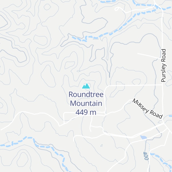 Map of Roundtree Mountain