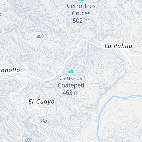 Map of Cerro La Coatepetl
