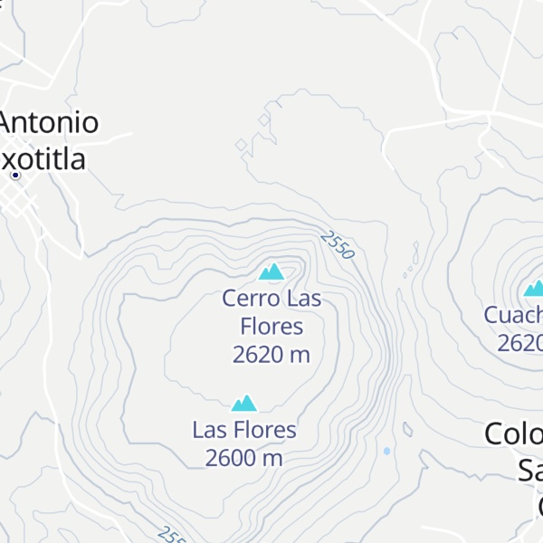 Map of Cerro Las Flores
