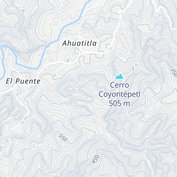 Map of Cerro Izotépetl