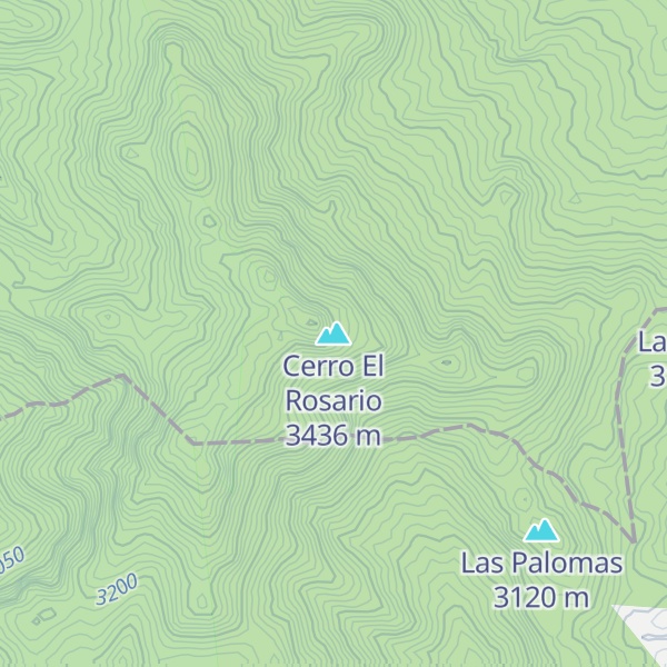 Map of Cerro El Rosario