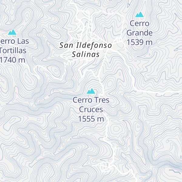 Map of Cerro Tres Cruces