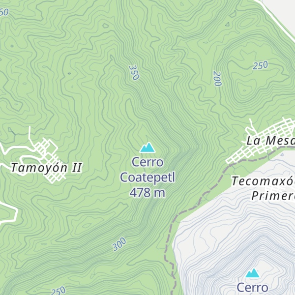 Map of Cerro Coatepetl