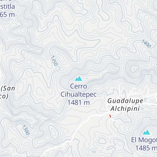 Map of Cerro Cihualtepec