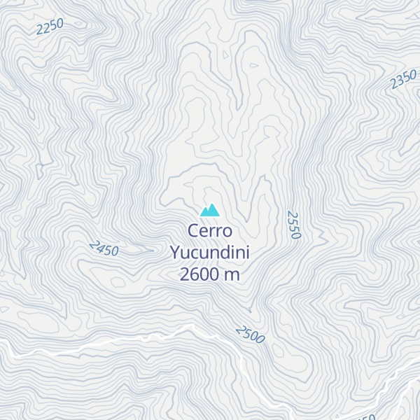 Map of Cerro Yucundini