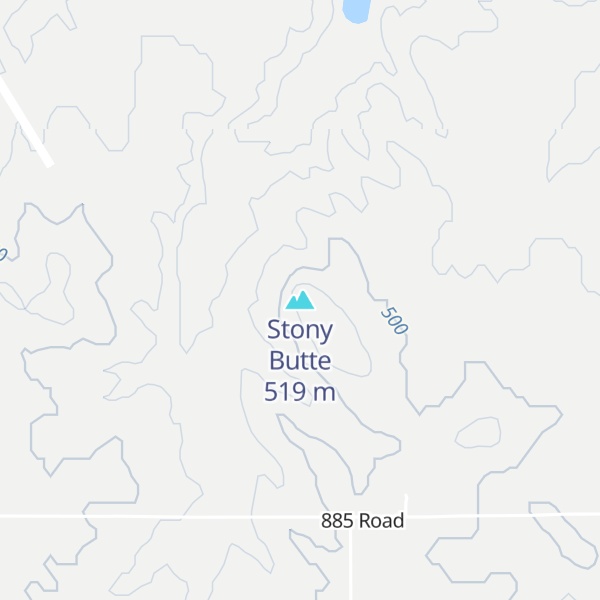 Map of Stony Butte