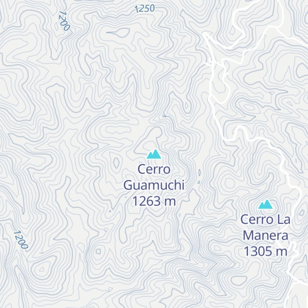 Map of Cerro Guamuchi