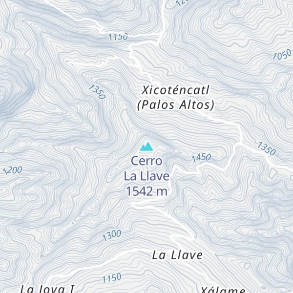 Map of Cerro La Llave