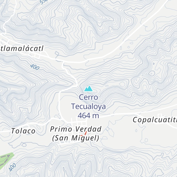 Map of Cerro Tecualoya