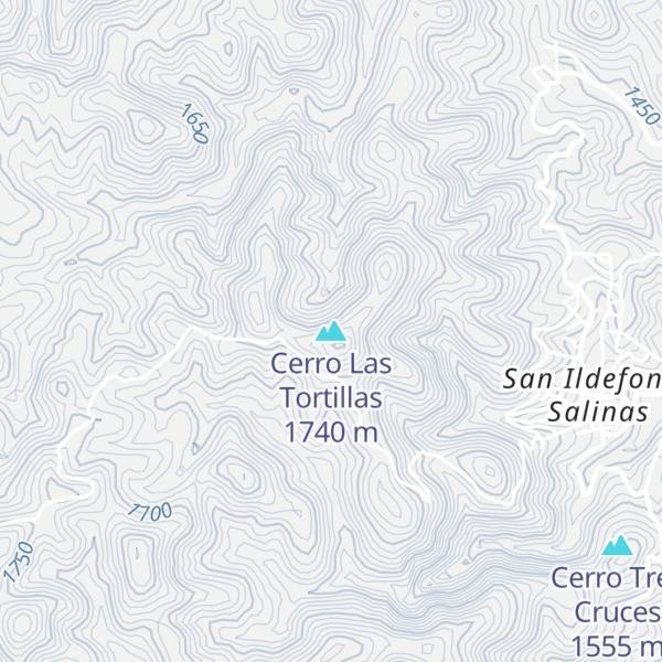 Map of Cerro Las Tortillas