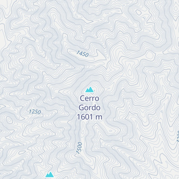 Map of Cerro Gordo