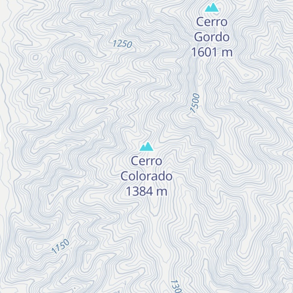 Map of Cerro Colorado