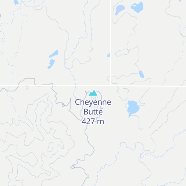 Map of Cheyenne Butte