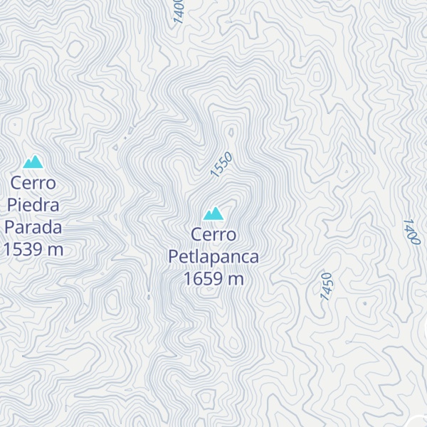 Map of Cerro Petlapanca