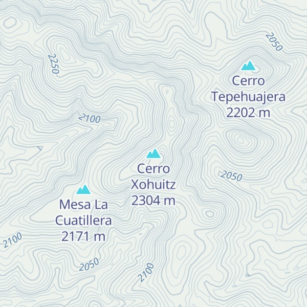 Map of Cerro Xohuitz