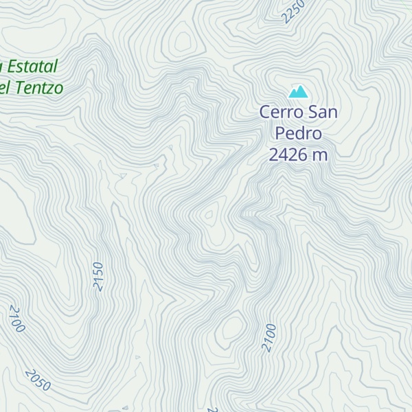 Map of Cerro Cuaxcolo