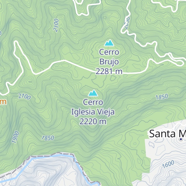 Map of Cerro Iglesia Vieja