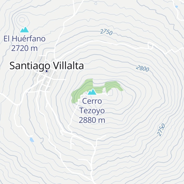 Map of Cerro Tezoyo