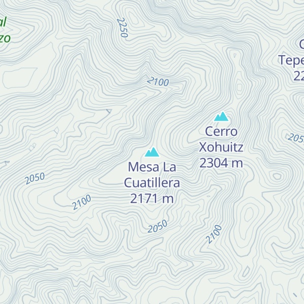 Map of Mesa La Cuatillera