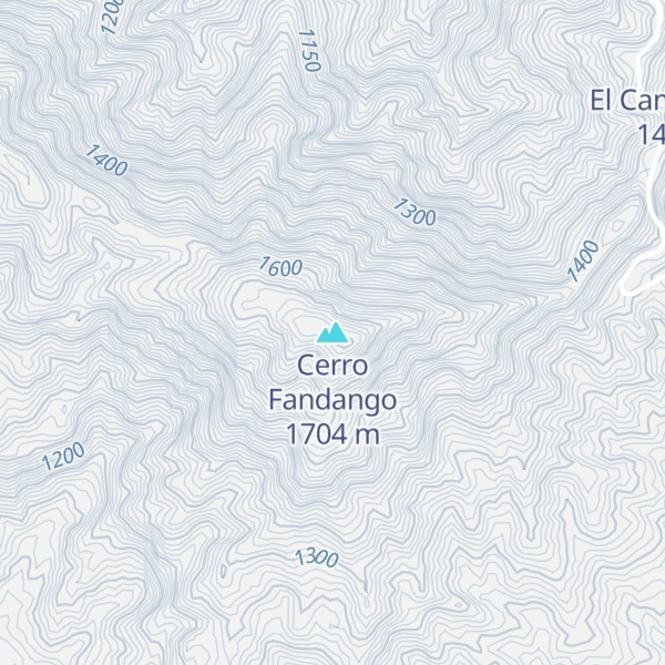 Map of Cerro Fandango
