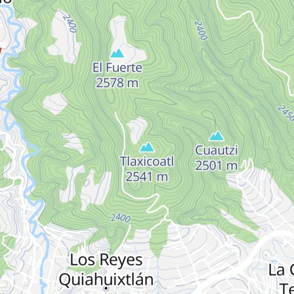 Map of Tlaxicoatl