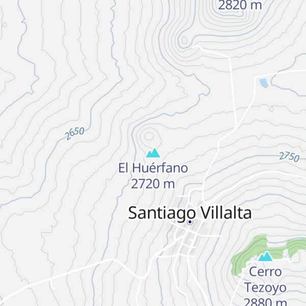 Map of El Huérfano