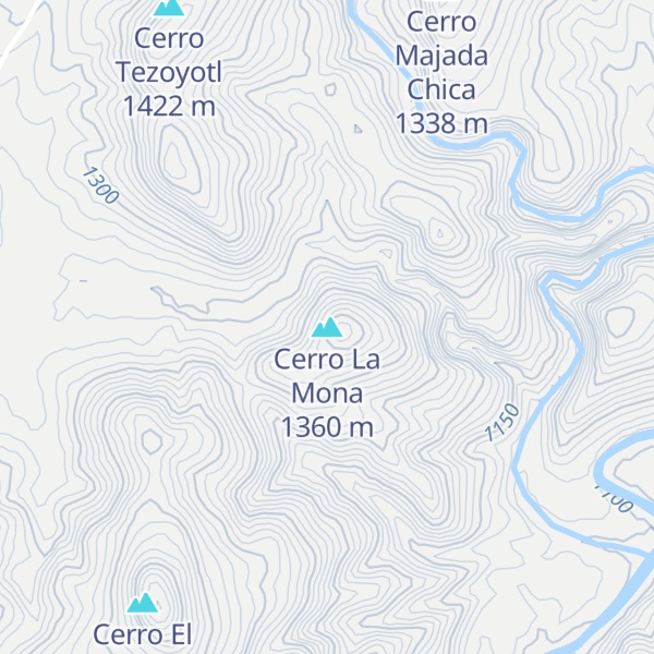 Map of Cerro La Mona