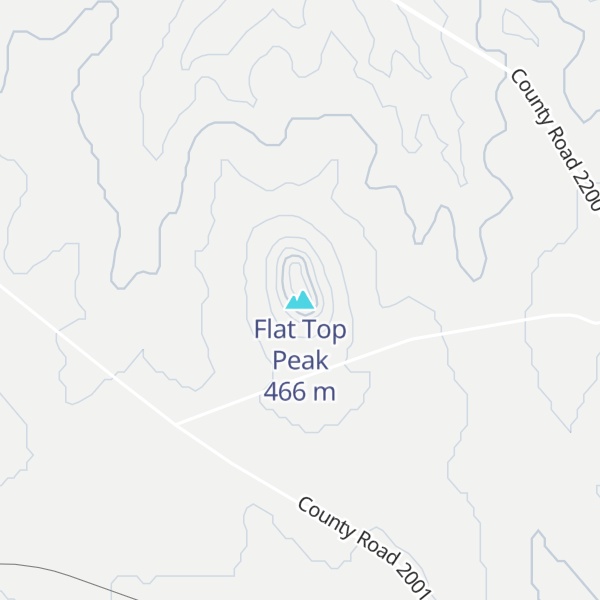 Map of Flat Top Peak