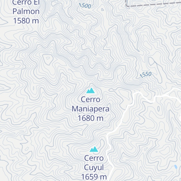 Map of Cerro Maniapera