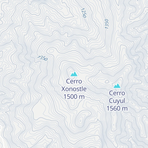Map of Cerro Xonostle