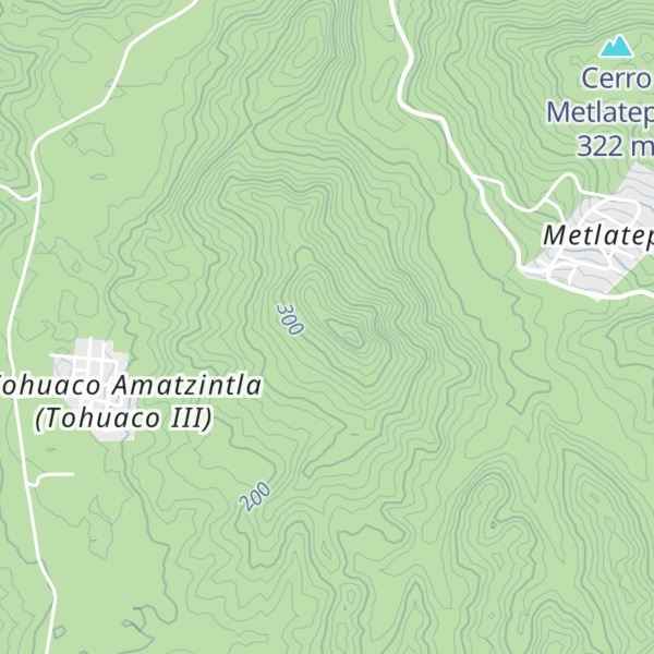 Map of Cerro Tohuaxtli