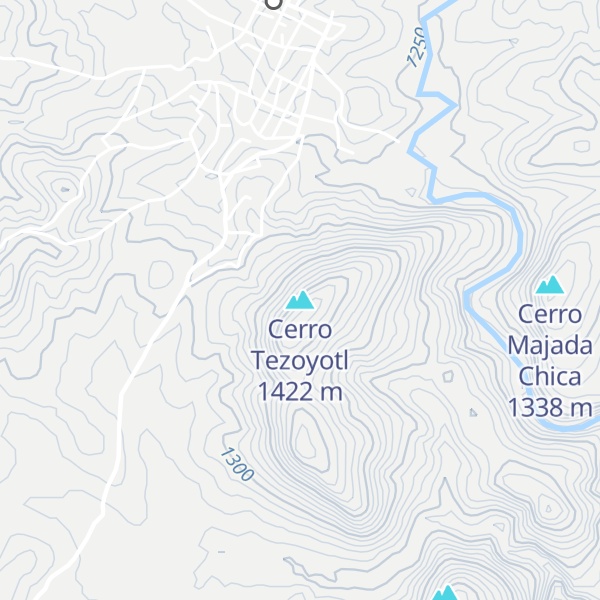 Map of Cerro Tezoyotl