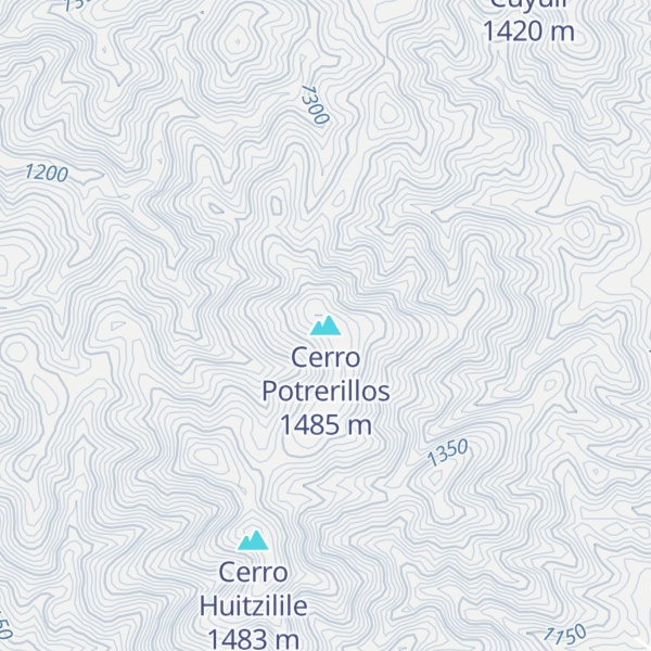 Map of Cerro Potrerillos