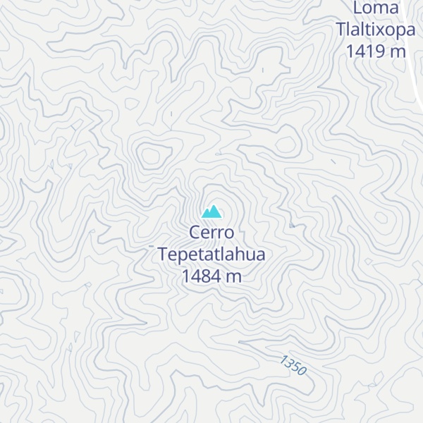 Map of Cerro Tepetatlahua