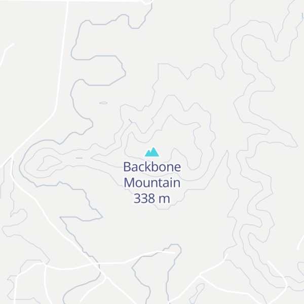 Map of Backbone Mountain