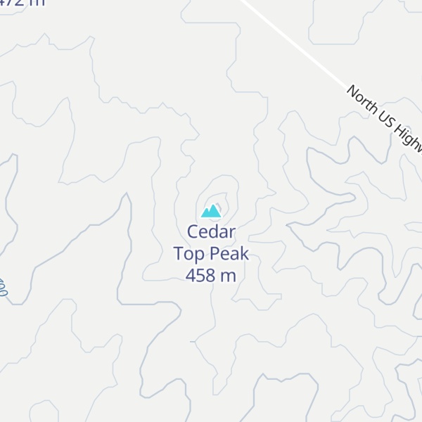 Map of Cedar Top Peak