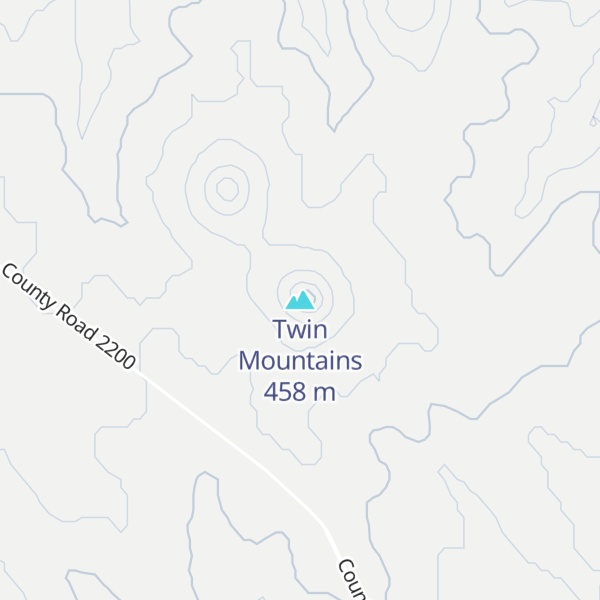 Map of Twin Mountains