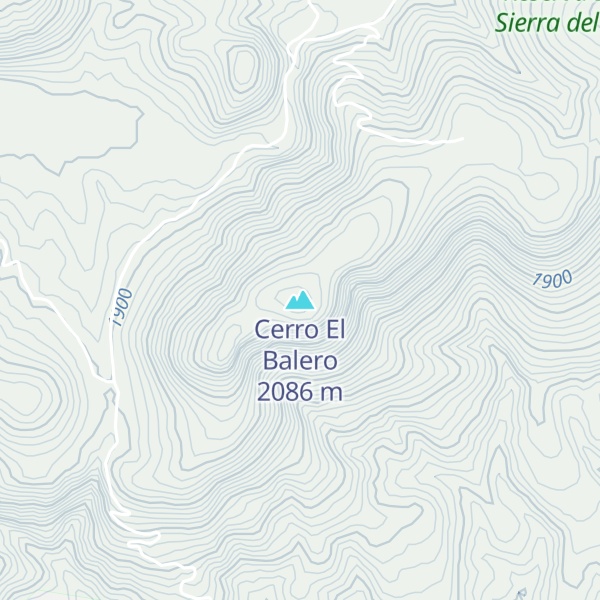 Map of Cerro El Balero