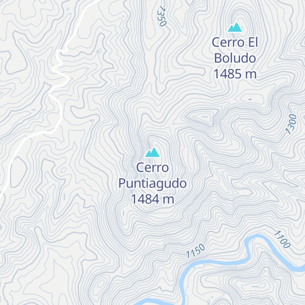 Map of Cerro Puntiagudo