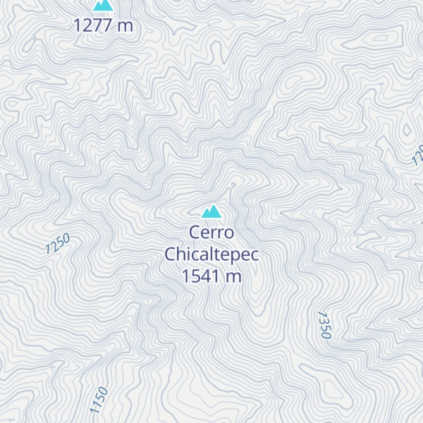Map of Cerro Chicaltepec